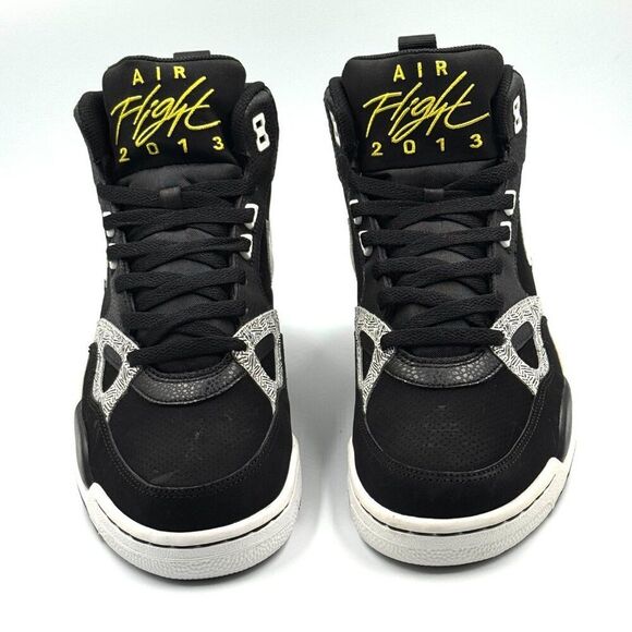 Nike Air Flight 13 Mid Black White Tour Yellow - Picture 2 of 10
